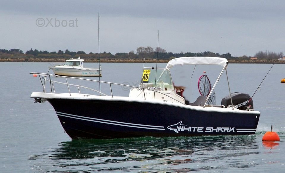White Shark New Price.WHITE 225 navy Blue hull in - billede 2