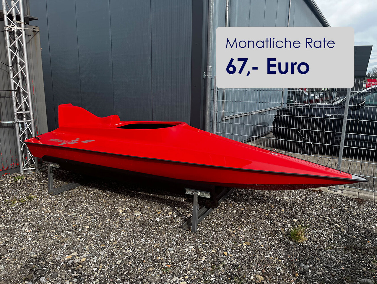 GT60 Carbon Rennboot aus Kohlefaser, Innen Ausgebaut