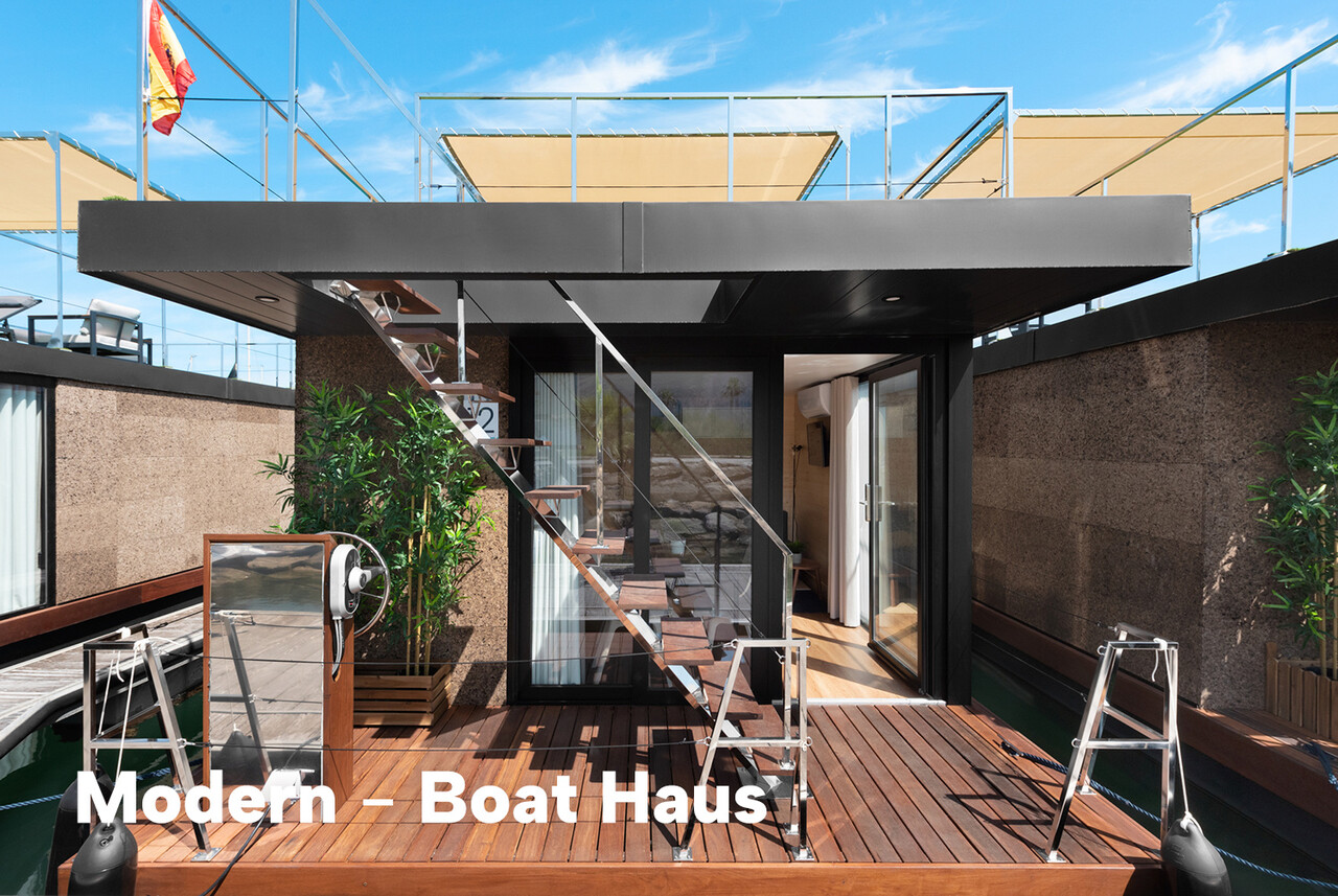 Boat Haus Mediterranean 8X4 Modern Houseboat